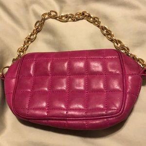 BCBG Pink Small Bag with Gold Chain